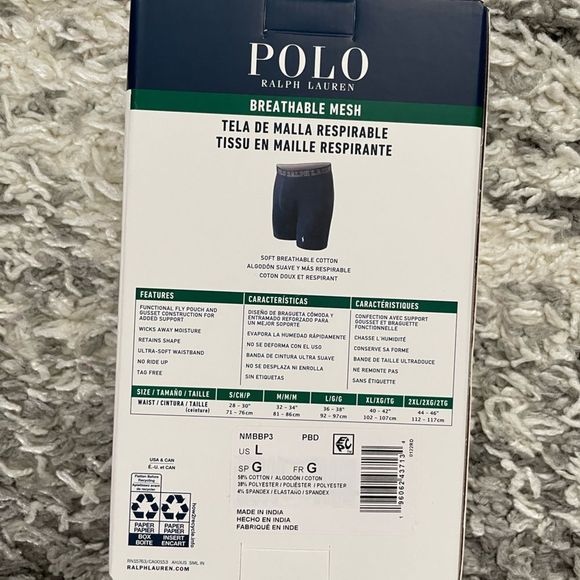 NIB Polo Ralph Lauren Men's 3-Pack Breathable Mesh Boxer Briefs - Picture 3 of 5